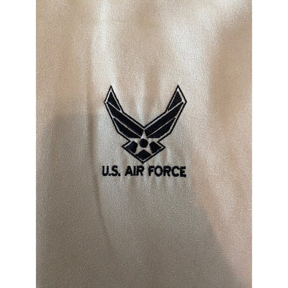 U.S. Air Force Falcon Cutter & Buck Beige Lightweight Jacket Front Zip Large - Picture 3 of 11